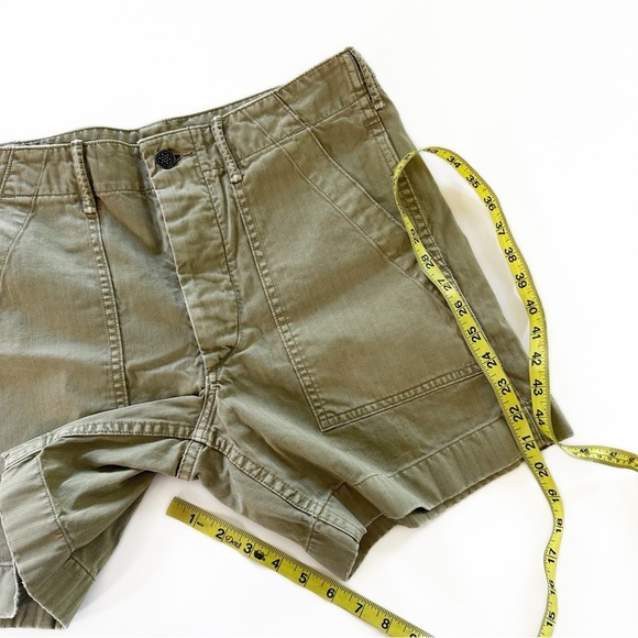RRL Double Ralph Lauren Polo Green Herringbone Twill Military Shorts Mens 29 - Picture 12 of 12
